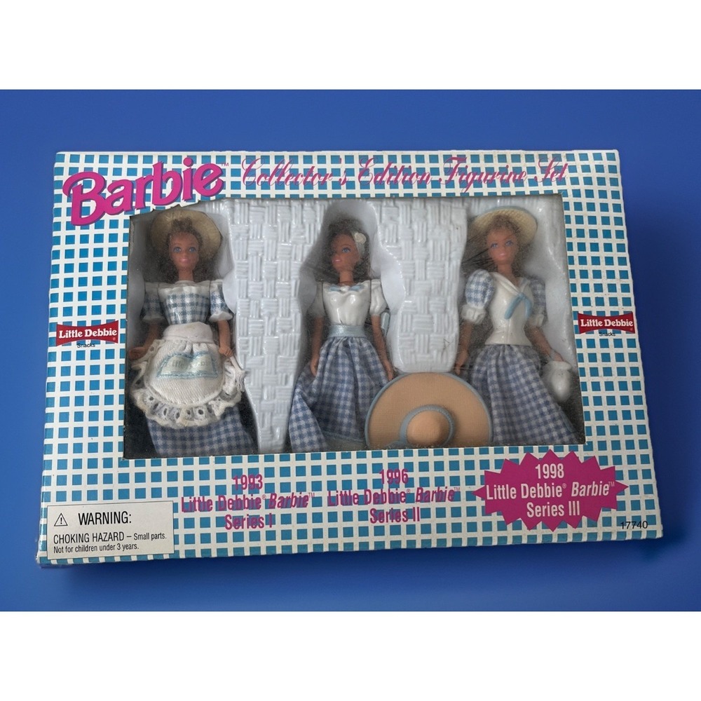 1998 Mattel Barbie Little Debbie Series III Collector's Edition 3 Dolls Set NIB